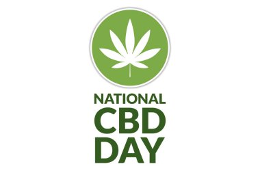 Ulusal CBD Günü. 8 Ağustos. Tatil konsepti. Arkaplan, afiş, kart, yazılı poster şablonu. Vektör EPS10 illüstrasyonu.