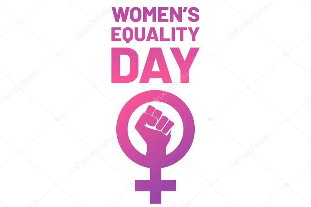 Women's Equality Day. August 26. Holiday concept. Template for background, banner, card, poster with text inscription. Vector EPS10 illustration