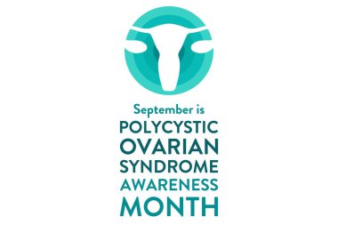 Polisistik Yumurtalık Sendromu Bilinç Ayı. Arkaplan, afiş, kart, yazılı poster şablonu. Vektör EPS10 illüstrasyonu.