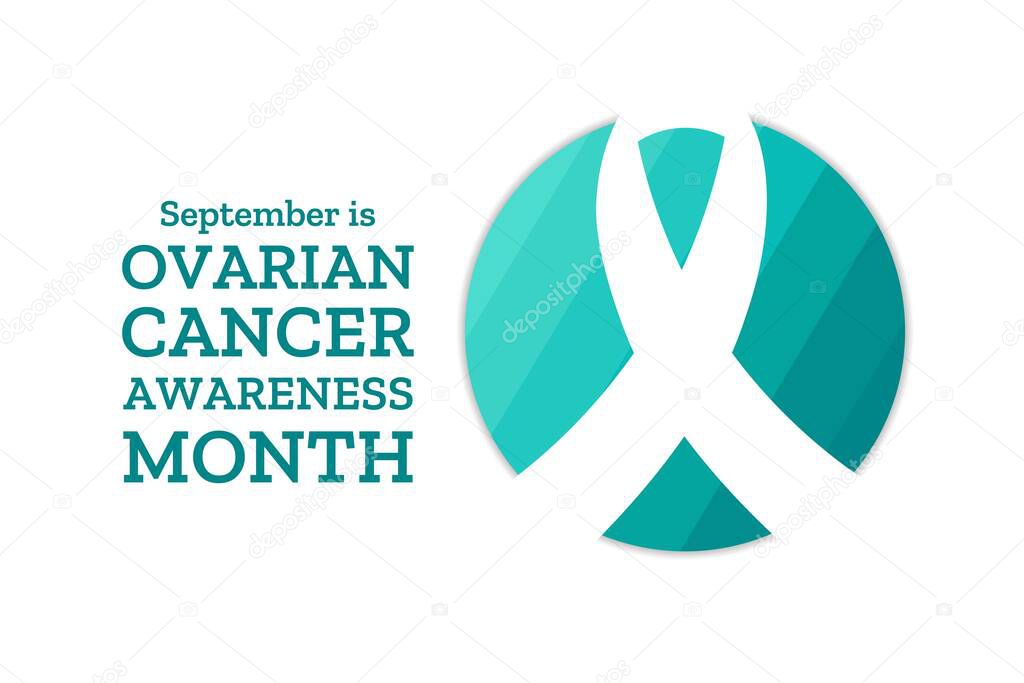 Ovarian Cancer Awareness Month. Template for background, banner, card, poster with text inscription. Vector EPS10 illustration.