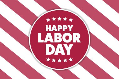 Birleşik Devletler 'de İşçi Bayramı. Tatil konsepti. Arkaplan, afiş, kart, yazılı poster şablonu. Vektör EPS10 illüstrasyonu.