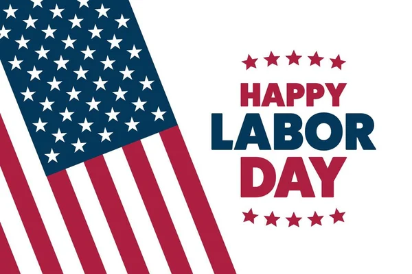 Labor Day in the United States. Holiday concept. Template for background, banner, card, poster with text inscription. Vector EPS10 illustration.