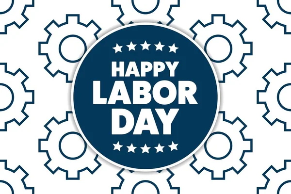 Labor Day in the United States. Holiday concept. Template for background, banner, card, poster with text inscription. Vector EPS10 illustration.