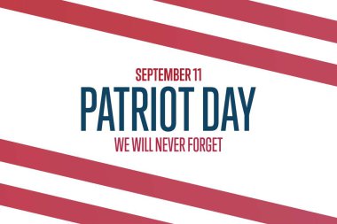 Vatanseverlik Günü. 11 Eylül. Arkaplan, afiş, kart, yazılı poster şablonu. Vektör EPS10 illüstrasyonu.