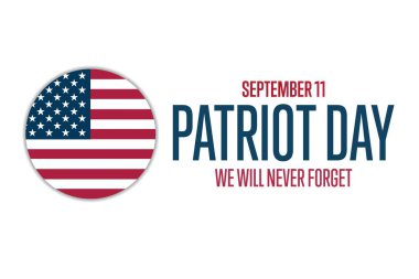 Vatanseverlik Günü. 11 Eylül. Arkaplan, afiş, kart, yazılı poster şablonu. Vektör EPS10 illüstrasyonu.