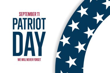 Vatanseverlik Günü. 11 Eylül. Arkaplan, afiş, kart, yazılı poster şablonu. Vektör EPS10 illüstrasyonu.