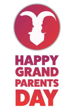 Ulusal Büyükanne ve Büyükbaba Günü. Tatil konsepti. Arkaplan, afiş, kart, yazılı poster şablonu. Vektör EPS10 illüstrasyonu.