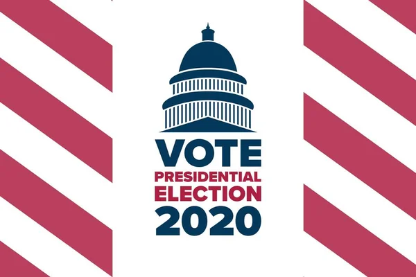 El concepto de Elecciones Presidenciales de los Estados Unidos 2020. Plantilla para fondo, banner, tarjeta, póster con inscripción de texto. Ilustración del vector EPS10. — Archivo Imágenes Vectoriales