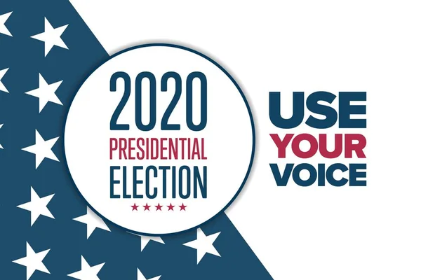 El concepto de Elecciones Presidenciales de los Estados Unidos 2020. Plantilla para fondo, banner, tarjeta, póster con inscripción de texto. Ilustración del vector EPS10. — Vector de stock