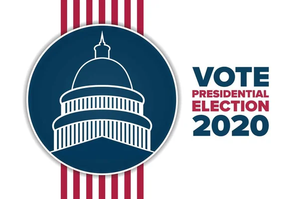 The 2020 United States Presidential Election concept. Template for background, banner, card, poster with text inscription. Vector EPS10 illustration. — Stock Vector