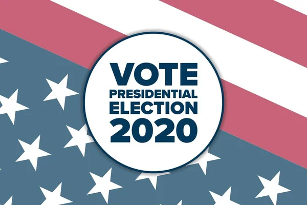 El concepto de Elecciones Presidenciales de los Estados Unidos 2020. Plantilla para fondo, banner, tarjeta, póster con inscripción de texto. Ilustración del vector EPS10. — Archivo Imágenes Vectoriales