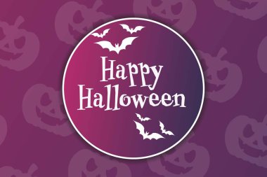 Cadılar Bayramı. 31 Ekim. Tatil konsepti. Arkaplan, afiş, kart, yazılı poster şablonu. Vektör EPS10 illüstrasyonu.