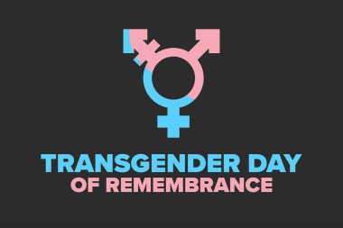 Transgender Day of Remembrance. November 20. Holiday concept. Template for background, banner, card, poster with text inscription. Vector EPS10 illustration. clipart