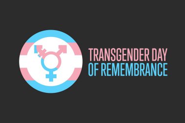 Transseksüel Anma Günü. 20 Kasım. Tatil konsepti. Arkaplan, afiş, kart, yazılı poster şablonu. Vektör EPS10 illüstrasyonu.