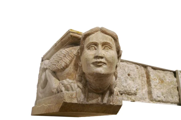Isolée Médiévale Fabuleuse Sculpture Chimère — Photo