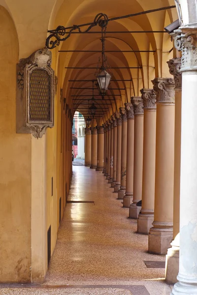 Gefälschte Laternen Den Bologna Arkaden Stockfoto