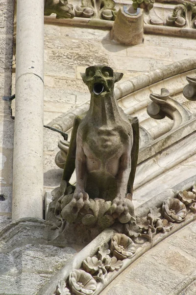 Sculpture Gargoyle Facade Gothic Temple — Stock Photo, Image