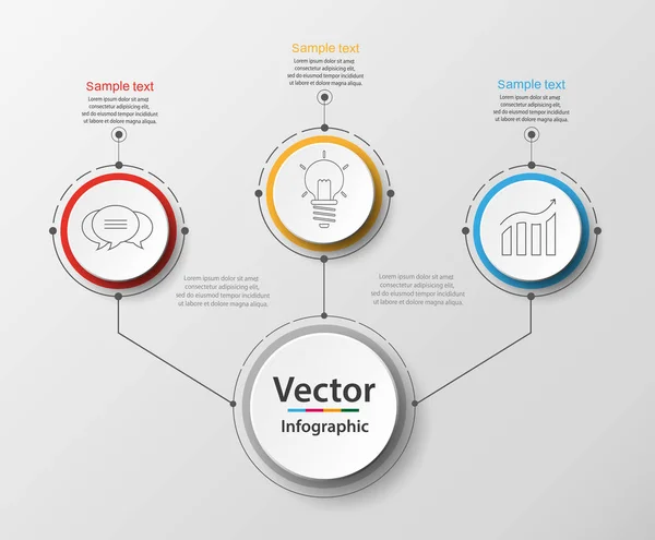 Résumé Infographie Modèle Options Numéro Avec Des Étapes Peut Être — Image vectorielle