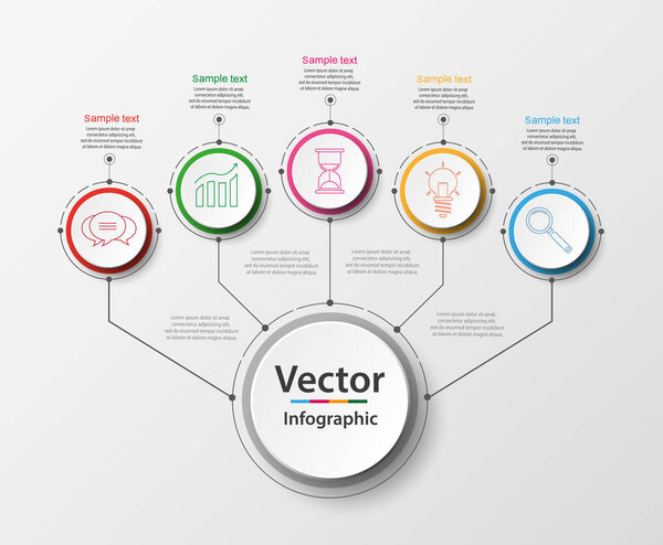 Abstract infographics  options template with  steps and icons. Can be used for workflow layout, diagram, business step options, banner, web design. Vector eps 10