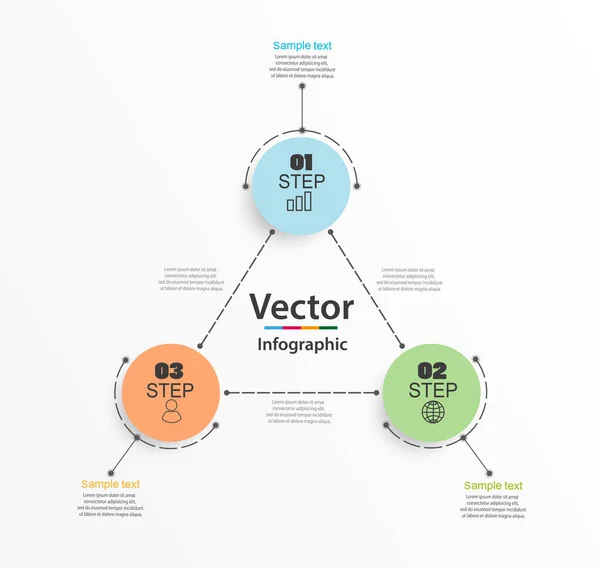 Illustration Vectorielle Modèle Infographie Avec Icônes Options Étapes Peut Être — Image vectorielle