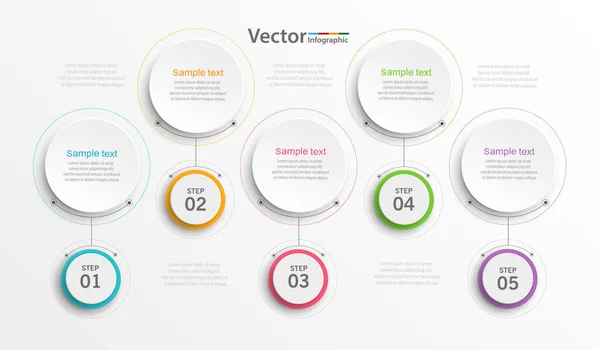 Abstrakte Infografiken Nummerieren Optionen Vorlage Mit Schritten Kann Für Workflow — Stockvektor