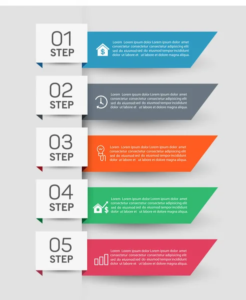 Plantilla Diseño Vectorial Infografías Con Opciones Pasos Procesos Puede Utilizar — Vector de stock