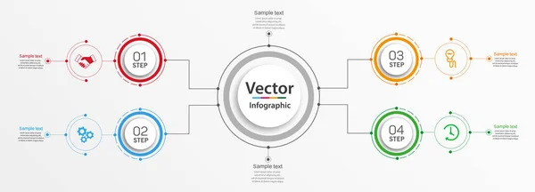 Šablona Pro Návrh Aplikace Infographic Možnostmi Kroky Pro Obsah Diagram — Stockový vektor