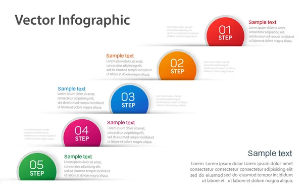 Modèle Conception Vectorielle Infographie Avec Options Étapes Processus Peut Être — Image vectorielle