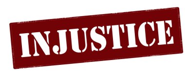 Lastik damgası kelime adaletsizlik içinde vektör çizim ile
