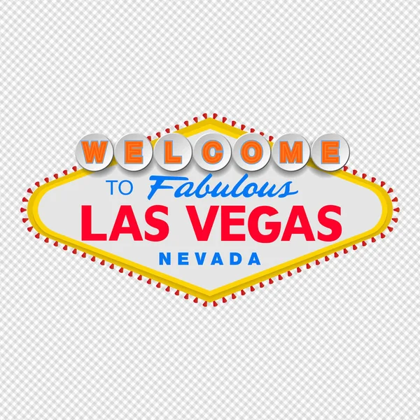 Clásico retro Bienvenido al cartel de Las Vegas. Ilustración simple de estilo de vector plano moderno . — Vector de stock