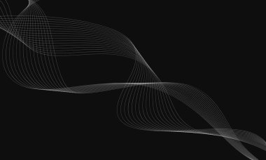 Tasarım için soyut dalga öğe. Dijital frekans parça ekolayzer. Stilize çizgi arka plan sanat. Karışım Aracı kullanılarak oluşturulan çizgilerle renkli parlak dalga. Eğri dalgalı çizgi, düz şerit