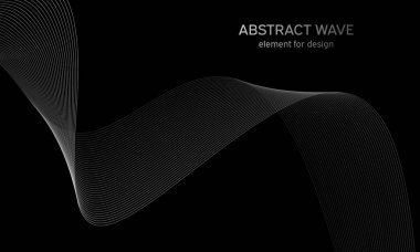 Tasarım için soyut dalga öğe. Dijital frekans parça ekolayzer. Stilize çizgi arka plan sanat. Karışım Aracı kullanılarak oluşturulan çizgilerle renkli parlak dalga. Eğri dalgalı çizgi, düz şerit