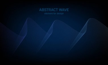 Tasarım için soyut dalga öğe. Dijital frekans parça ekolayzer. Stilize çizgi arka plan sanat. Karışım Aracı kullanılarak oluşturulan çizgilerle renkli parlak dalga. Eğri dalgalı çizgi, düz şerit