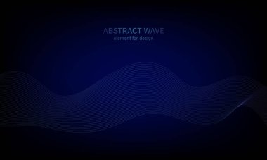 Tasarım için soyut dalga öğe. Dijital frekans parça ekolayzer. Stilize çizgi arka plan sanat. Karışım Aracı kullanılarak oluşturulan çizgilerle renkli parlak dalga. Eğri dalgalı çizgi, düz şerit