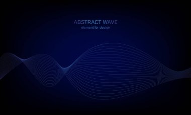Tasarım için soyut dalga öğe. Dijital frekans parça ekolayzer. Stilize çizgi arka plan sanat. Karışım Aracı kullanılarak oluşturulan çizgilerle renkli parlak dalga. Eğri dalgalı çizgi, düz şerit