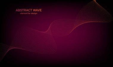 Tasarım için soyut dalga öğe. Dijital frekans parça ekolayzer. Stilize çizgi arka plan sanat. Karışım Aracı kullanılarak oluşturulan çizgilerle renkli parlak dalga. Eğri dalgalı çizgi, düz şerit