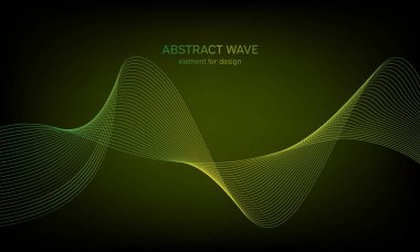 Tasarım için soyut dalga öğe. Dijital frekans parça ekolayzer. Stilize çizgi arka plan sanat. Karışım Aracı kullanılarak oluşturulan çizgilerle renkli parlak dalga. Eğri dalgalı çizgi, düz şerit