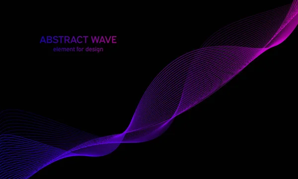 Absztrakt Wave Design Elem Digitális Frekvencia Pálya Equalizer Stilizált Vonal — Stock Vector