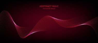 Tasarım için soyut dalga öğe. Dijital frekans parça ekolayzer. Stilize çizgi arka plan sanat. Karışım Aracı kullanılarak oluşturulan çizgilerle renkli parlak dalga. Eğri dalgalı çizgi, düz şerit