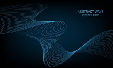 Tasarım için soyut dalga öğe. Dijital frekans parça ekolayzer. Stilize çizgi arka plan sanat. Karışım Aracı kullanılarak oluşturulan çizgilerle renkli parlak dalga. Eğri dalgalı çizgi, düz şerit