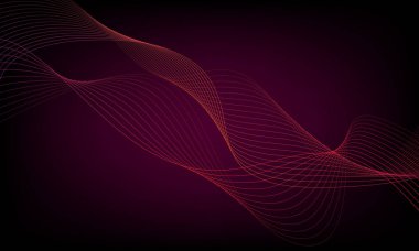 Tasarım için soyut dalga öğe. Dijital frekans parça ekolayzer. Stilize çizgi arka plan sanat. Karışım Aracı kullanılarak oluşturulan çizgilerle renkli parlak dalga. Eğri dalgalı çizgi, düz şerit