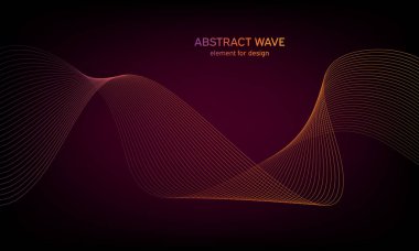 Tasarım için soyut dalga öğe. Dijital frekans parça ekolayzer. Stilize çizgi arka plan sanat. Karışım Aracı kullanılarak oluşturulan çizgilerle renkli parlak dalga. Eğri dalgalı çizgi, düz şerit