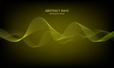 Tasarım için soyut dalga öğe. Dijital frekans parça ekolayzer. Stilize çizgi arka plan sanat. Karışım Aracı kullanılarak oluşturulan çizgilerle renkli parlak dalga. Eğri dalgalı çizgi, düz şerit