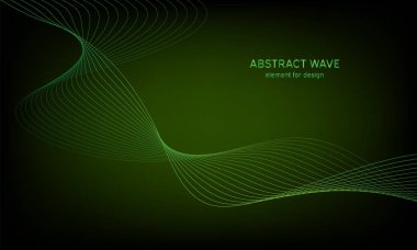 Tasarım için soyut dalga öğe. Dijital frekans parça ekolayzer. Stilize çizgi arka plan sanat. Karışım Aracı kullanılarak oluşturulan çizgilerle renkli parlak dalga. Eğri dalgalı çizgi, düz şerit