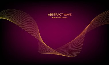 Tasarım için soyut dalga öğe. Dijital frekans parça ekolayzer. Stilize çizgi arka plan sanat. Karışım Aracı kullanılarak oluşturulan çizgilerle renkli parlak dalga. Eğri dalgalı çizgi, düz şerit