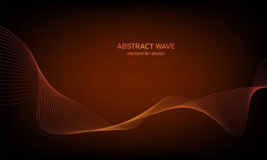 Tasarım için soyut dalga öğe. Dijital frekans parça ekolayzer. Stilize çizgi arka plan sanat. Karışım Aracı kullanılarak oluşturulan çizgilerle renkli parlak dalga. Eğri dalgalı çizgi, düz şerit