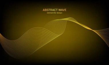 Tasarım için soyut dalga öğe. Dijital frekans parça ekolayzer. Stilize çizgi arka plan sanat. Karışım Aracı kullanılarak oluşturulan çizgilerle renkli parlak dalga. Eğri dalgalı çizgi, düz şerit