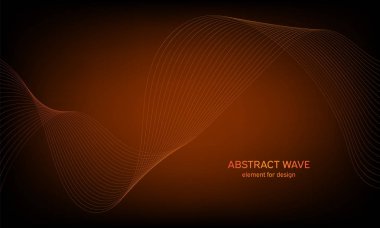 Tasarım için soyut dalga öğe. Dijital frekans parça ekolayzer. Stilize çizgi arka plan sanat. Karışım Aracı kullanılarak oluşturulan çizgilerle renkli parlak dalga. Eğri dalgalı çizgi, düz şerit