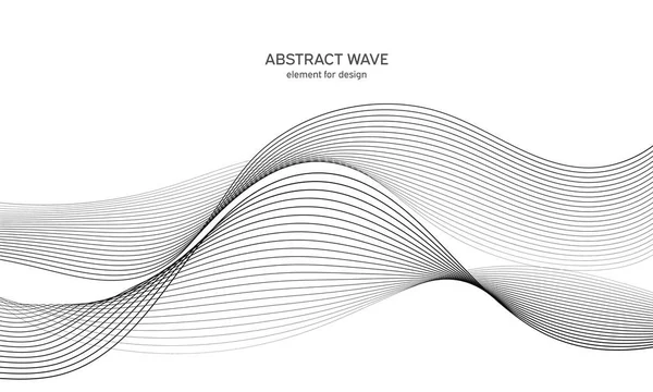 Abstrakt Vågelement För Design Digital Frekvensbandsutjämnare Stiliserad Linje Konst Bakgrund — Stock vektor