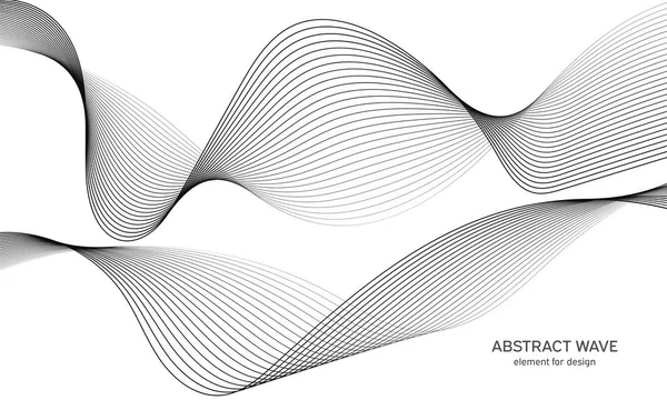 抽象波函数用于设计 数字频率轨道均衡器 风格线条艺术背景 矢量图解 用混合工具创建的线条进行波浪 曲线波浪形线 光滑条纹 — 图库矢量图片